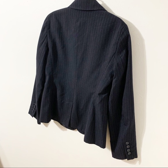 Ann Taylor Factory Fully Lined Striped Lightweight Wool Blend Blazer Career 🟦 - Picture 6 of 13